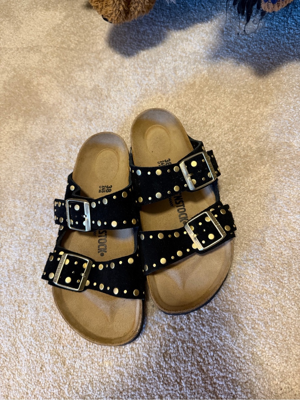 Birkenstock Black Studded Arizona Sandals
